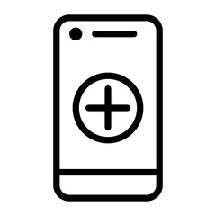 Vector Icons Smartphone Emergency Lineal Style. Pixel Perfect and Editable Stroke.