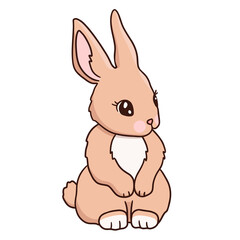 Bunny cute print. Sweet vector illustration for baby shower. . Cool and lovely rabbit illustration for nursery t-shirt, kids apparel, invitation. Hare isolated