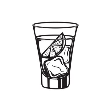 recommend clip art: alcohol drinks glass engraving vector set. Vodka, whiskey and cognac. Isolated black and white vintage style .