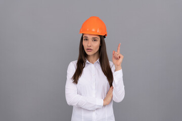 quality inspector. female construction worker. businesslady in builder hardhat.