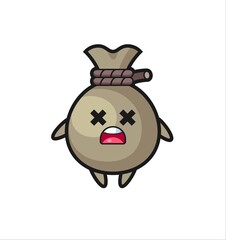 the dead money sack mascot character