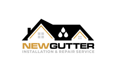Illustration graphic vector of gutter installation and repair service logo design template