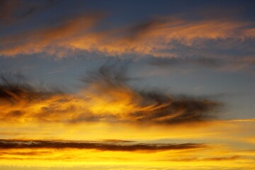 Beautiful sunset in the sky