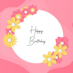 Pink Tulips and Butterfly. Paper cut flower. 8 March. Women`s Day. Floral flower paper cut style for universal greeting card and happy birthday