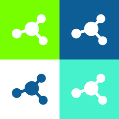 Atom Flat four color minimal icon set