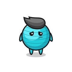 the lazy gesture of exercise ball cartoon character