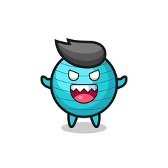 illustration of evil exercise ball mascot character