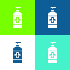 Antiseptic Flat four color minimal icon set