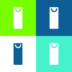 Bag Flat four color minimal icon set
