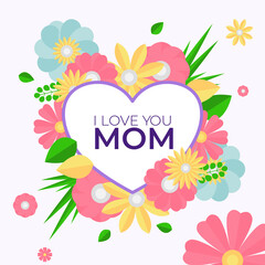 Paper cut floral background vector card templates. Can be used for Mom's day, Save The Date, baby shower, mothers day, valentines day, birthday cards, greeting card, invitations. Floral background