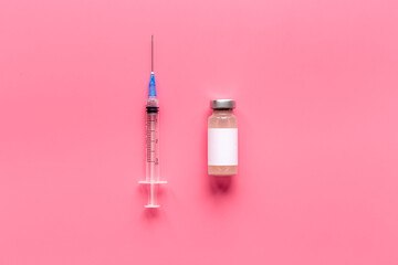 Coronavirus vaccine vial bottle for injection