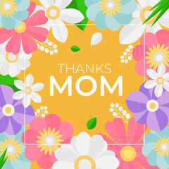 Paper cut floral background vector card templates. Can be used for Mom's day, Save The Date, baby shower, mothers day, valentines day, birthday cards, greeting card, invitations. Floral background