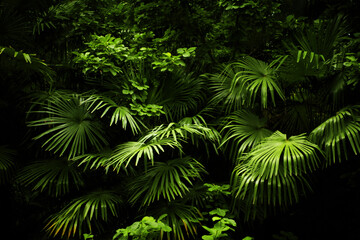 dark background of jungle foliage