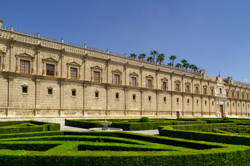 Sevilla (Spain). Exterior of the Andalusian Parliament in the city of Seville