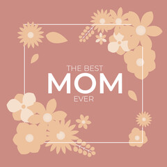 Paper cut floral background vector card templates. Can be used for Mom's day, Save The Date, baby shower, mothers day, valentines day, birthday cards, greeting card, invitations. Floral background