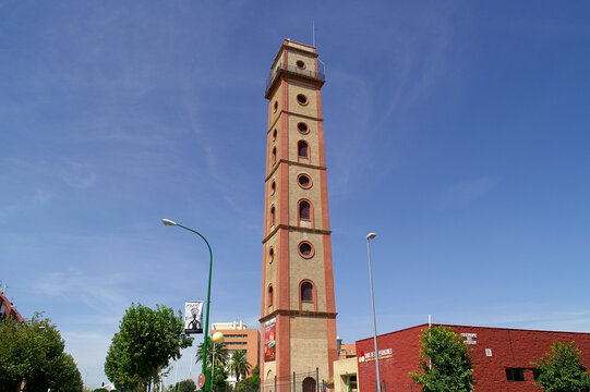 Sevilla (Spain). Perdigones tower in the city of Seville