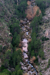 Paso del Río Segura por el Cañón de Almadenes. Cieza (Murcia-España).