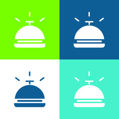 Bell Flat four color minimal icon set