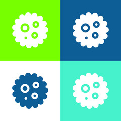 Bacterium Flat four color minimal icon set