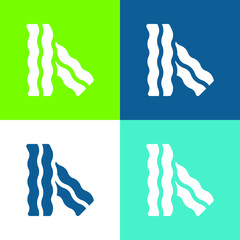 Bacon Flat four color minimal icon set