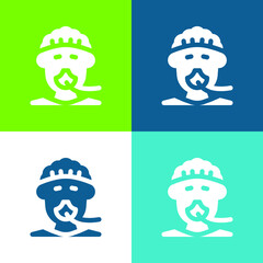 Anesthesia Flat four color minimal icon set