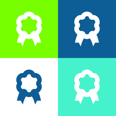 Award Flat four color minimal icon set