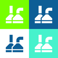 Brewery Flat four color minimal icon set