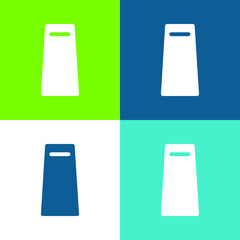 Bag Flat four color minimal icon set