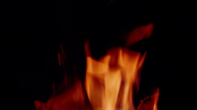 Beautiful motion of vivid fire flame. Realistic fire flame.
