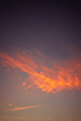 Wolken im Sonnenuntergang