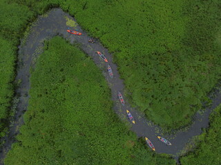 Kayaking in the wild.
