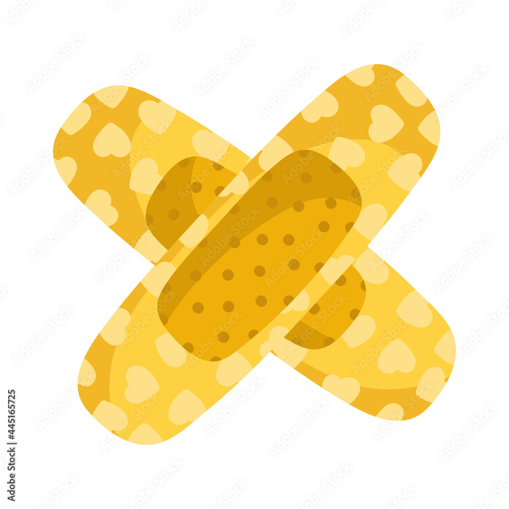 Poster crossed band aid plaster