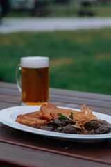 beer and snacks