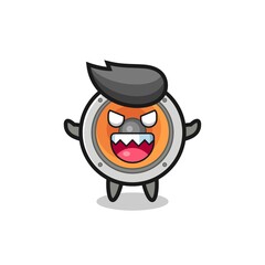 illustration of evil loudspeaker mascot character