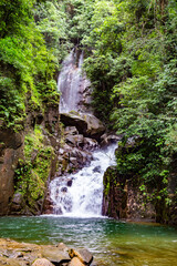 Namtok Phlio National Park, ancient pagoda and waterfall in Chanthaburi, Thailand