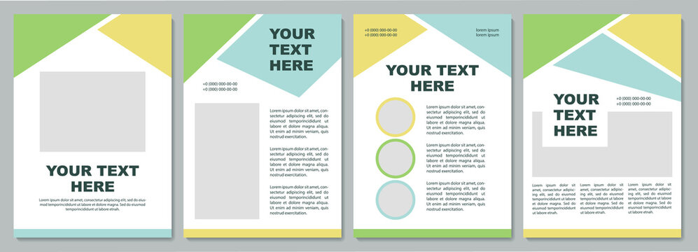Company introduction brochure template. Flyer, booklet, leaflet print, cover design with copy space. Your text here. Vector layouts for magazines, annual reports, advertising posters