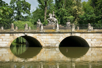Bridge in Lazienki park in Warsaw. Poland