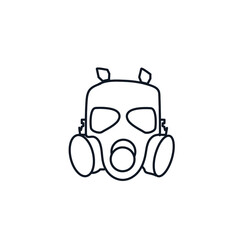 Gas Mask Line Icon stock illustration