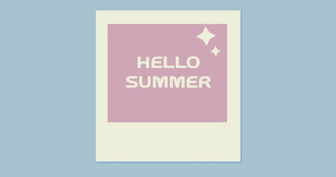 Hello Summer, animation of hello summer text