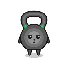 the bored expression of cute kettleball characters