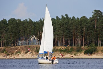 sailing on the lake