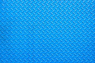 Blue checker Plate background and texture for floor of steel work