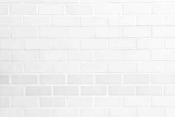 Fototapeta premium Light white color brick of wall background and pattern texture for background copy space in decoration of room in home