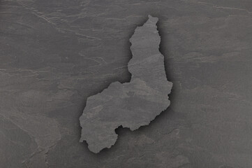 Karte von Piaui auf dunklem Schiefer