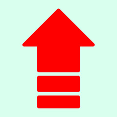 Red arrow icon vector