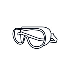 Goggles Thin Line Icon stock illustration. An icon of a pair of goggles.