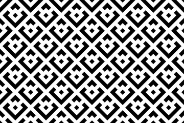 Abstract geometric pattern. A seamless vector background. White and black ornament. Graphic modern pattern. Simple lattice graphic design