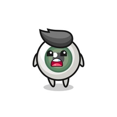 Fototapeta premium eyeball illustration with apologizing expression, saying I am sorry