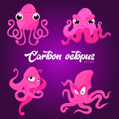 cartoon octopus vector design