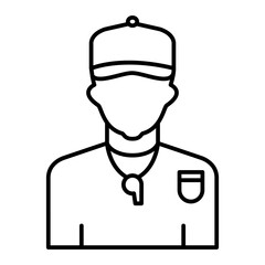 Vector Coach Outline Icon Design